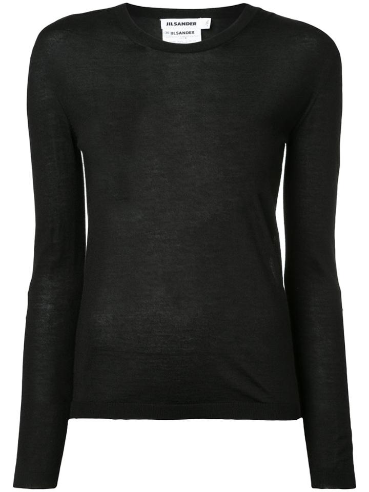 Jil Sander Crew Neck Jumper - Black