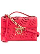 Salvatore Ferragamo - Laser Cut Gancio Lock Bag - Women - Leather - One Size, Red, Leather