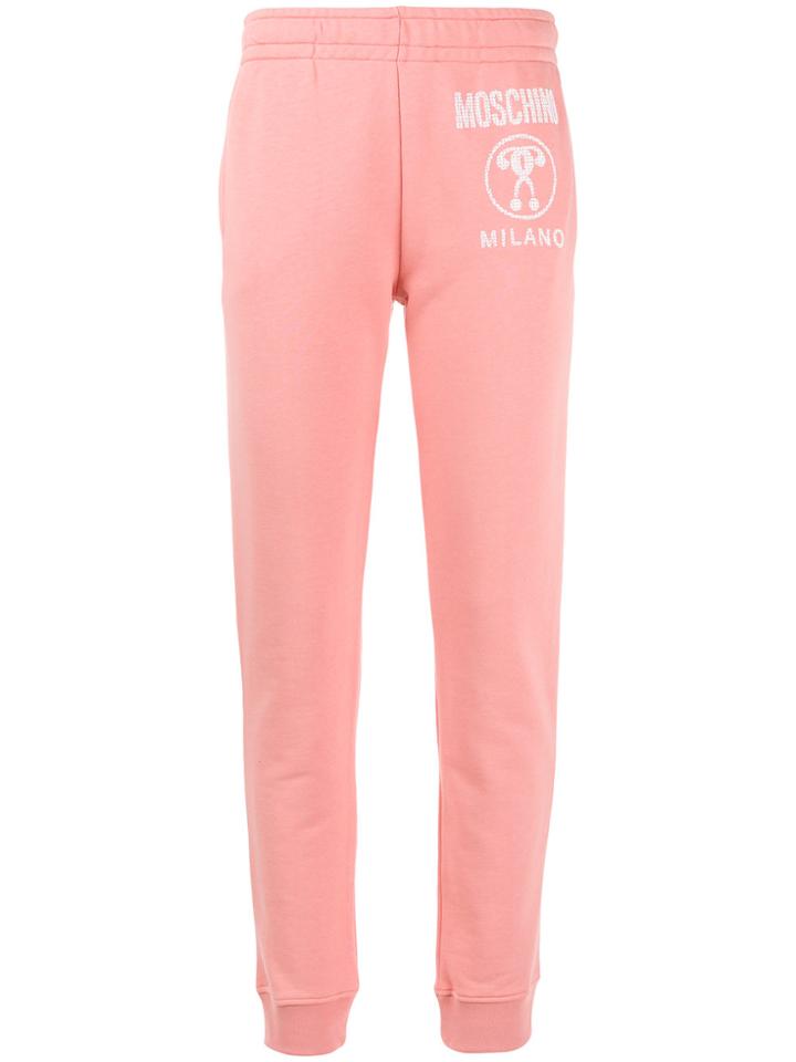 Moschino Logo Track Trousers - Pink & Purple
