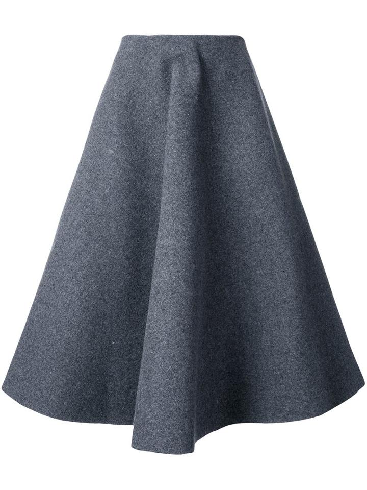 Le Ciel Bleu 'w Melton' Pleated Skirt