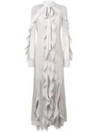 Blumarine Ruffle Lace Dress - White