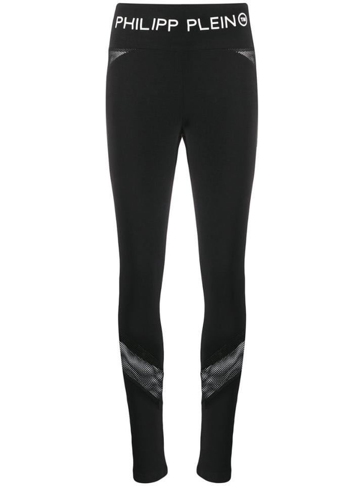 Philipp Plein Panelled Leggings - Black