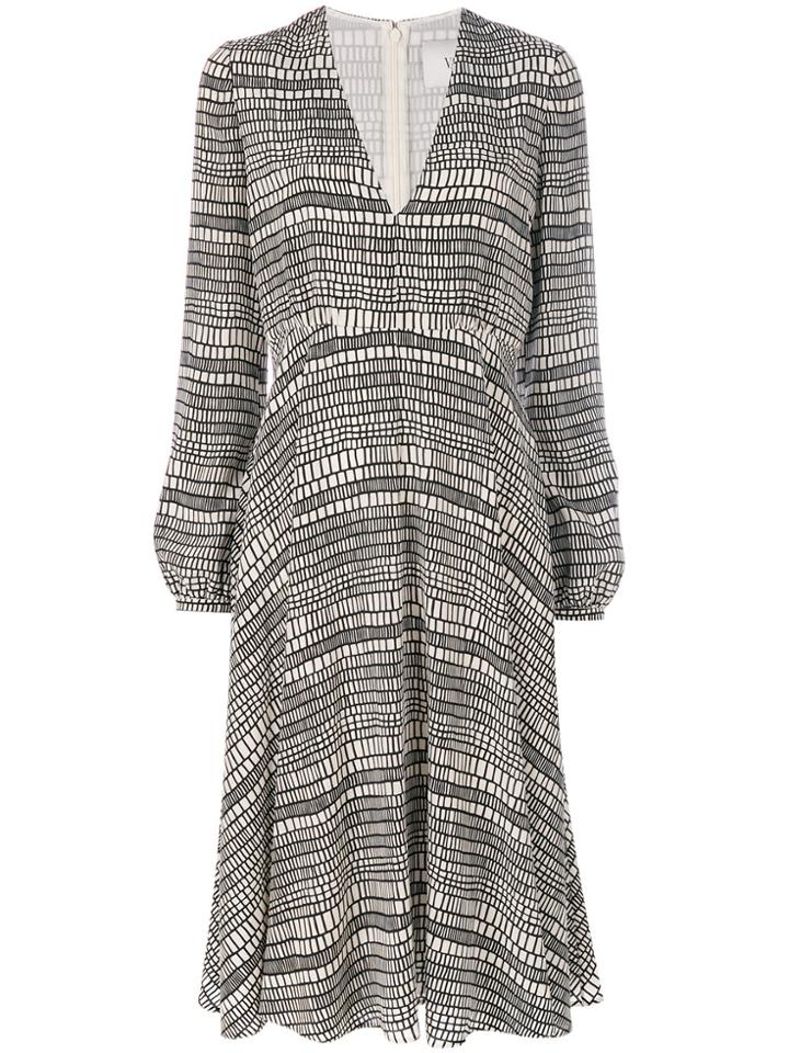 Valentino Printed A-line Dress - Black