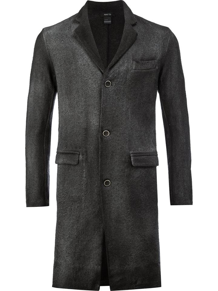 Avant Toi Single-breasted Coat - Black