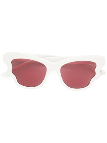 Mcq Alexander Mcqueen Check Detail Sunglasses - White