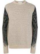 Stephan Schneider Opposite Intarsia-knit Sweater - Nude & Neutrals