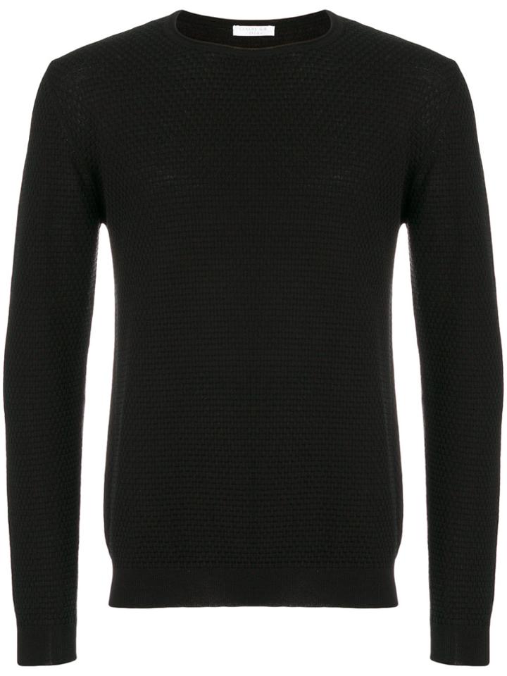 Cenere Gb Textured Slim Fit Jumper - Black