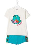 Moncler Kids Teen Logo Patch T-shirt And Shorts Set - White