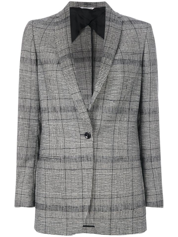 Tonello Tartan Fitted Jacket - Black