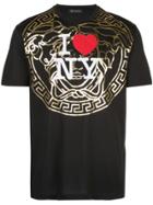 Versace I Heart Ny Medusa Logo T-shirt - Black