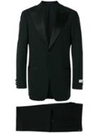 Armani Collezioni Peaked Lapels Two-piece Suit, Size: 48, Black, Viscose/spandex/elastane/wool