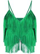 Norma Kamali Fringed Camisole - Green