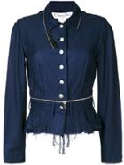 Christian Dior Vintage Ripped Style Jacket - Blue