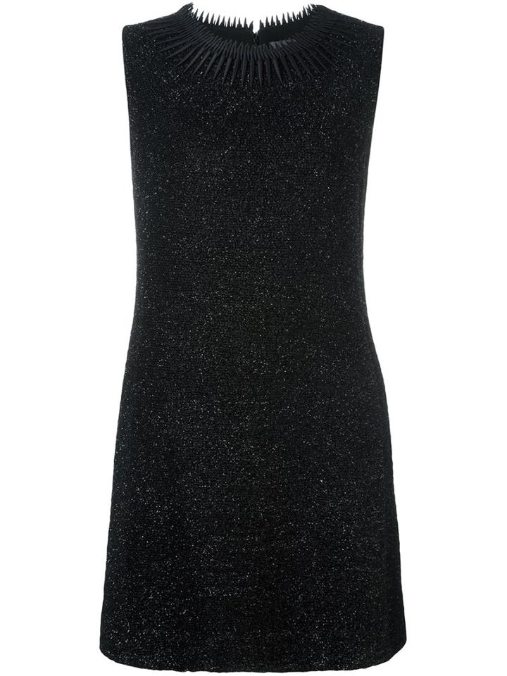 Capucci Embellished Glitter Effect Dress, Women's, Size: 44, Black, Silk/polyamide/polyester/wool
