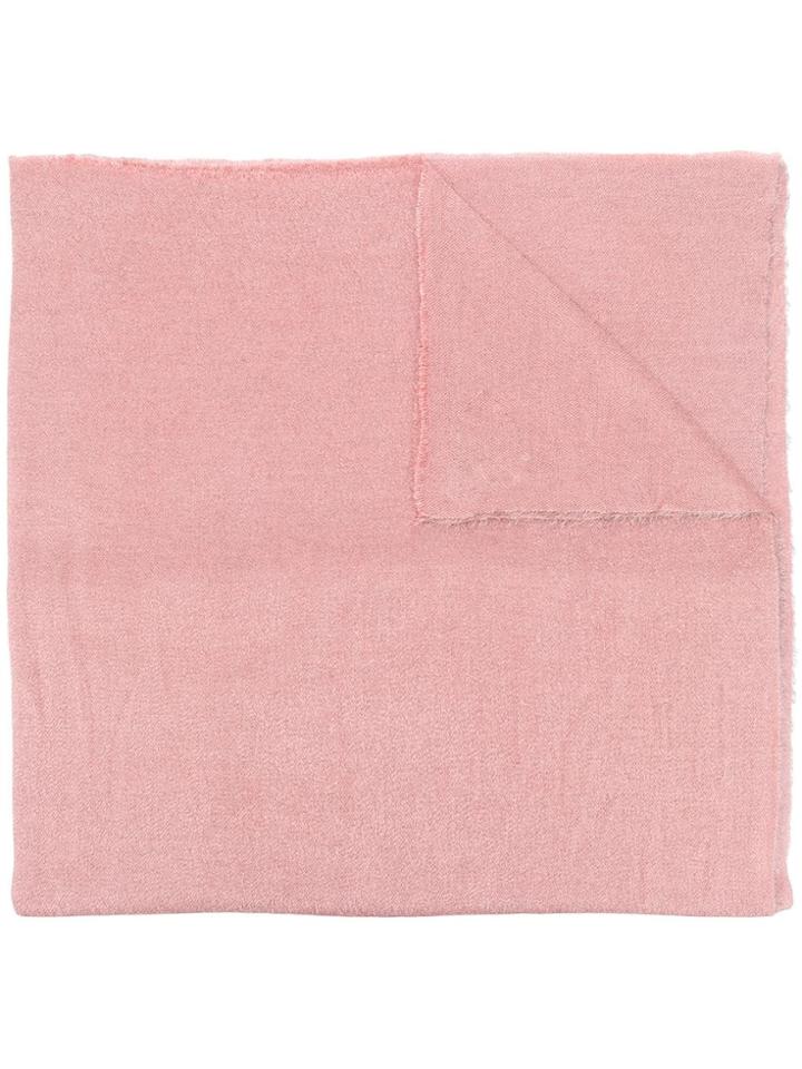 Faliero Sarti Frayed Edged Scarf - Pink