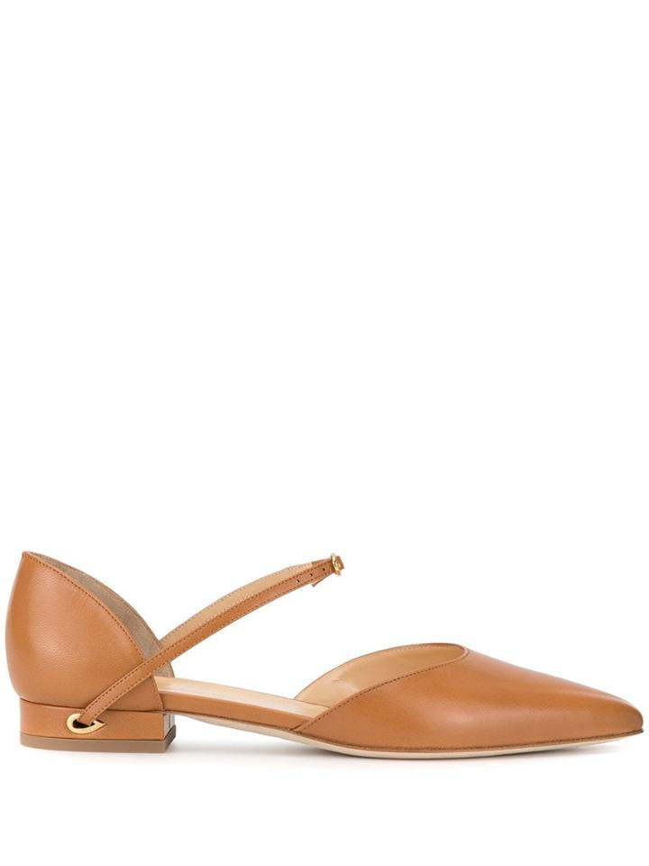 Jennifer Chamandi Eric Pointed Ballerinas - Brown