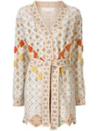 Peter Pilotto Solitaire Belted Wrap Cardigan - Neutrals