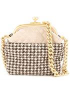 Chanel Vintage Quilted Plover Pattern Chain Shoulder Bag, Women's, Nude/neutrals