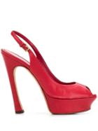 Yves Saint Laurent Pre-owned 2000's Platform Pumps - Red