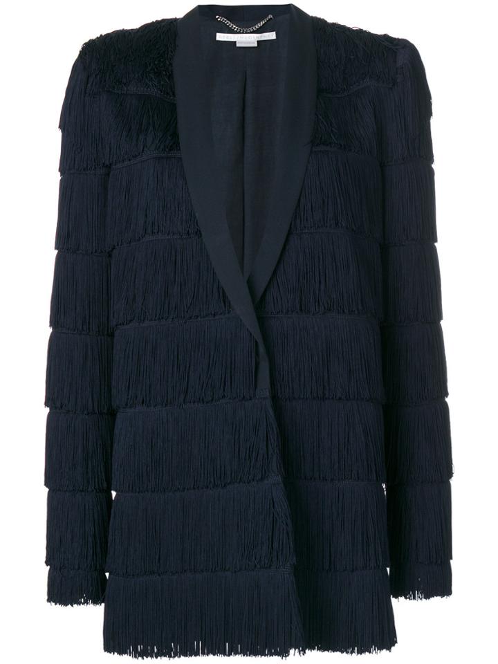 Stella Mccartney Fringe-trimmed Tia Jacket - Blue