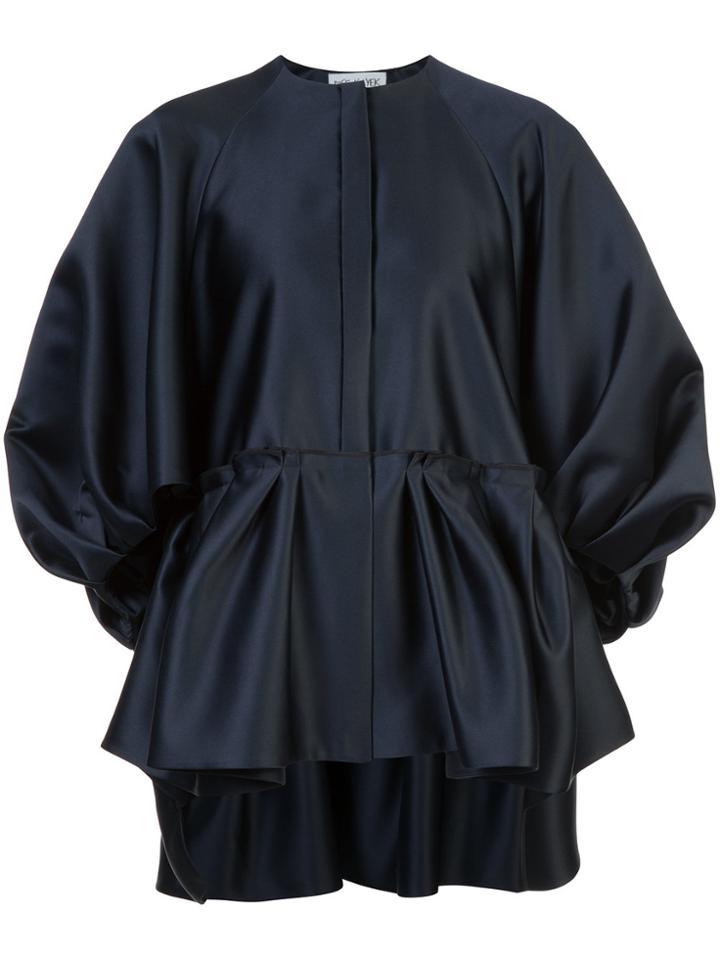 Tome Tie Shirt With Frills - Black
