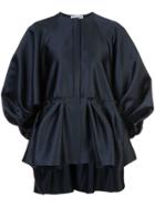 Tome Tie Shirt With Frills - Black