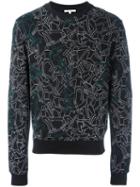 Carven Skater Print Sweatshirt, Men's, Size: Xl, Black, Cotton