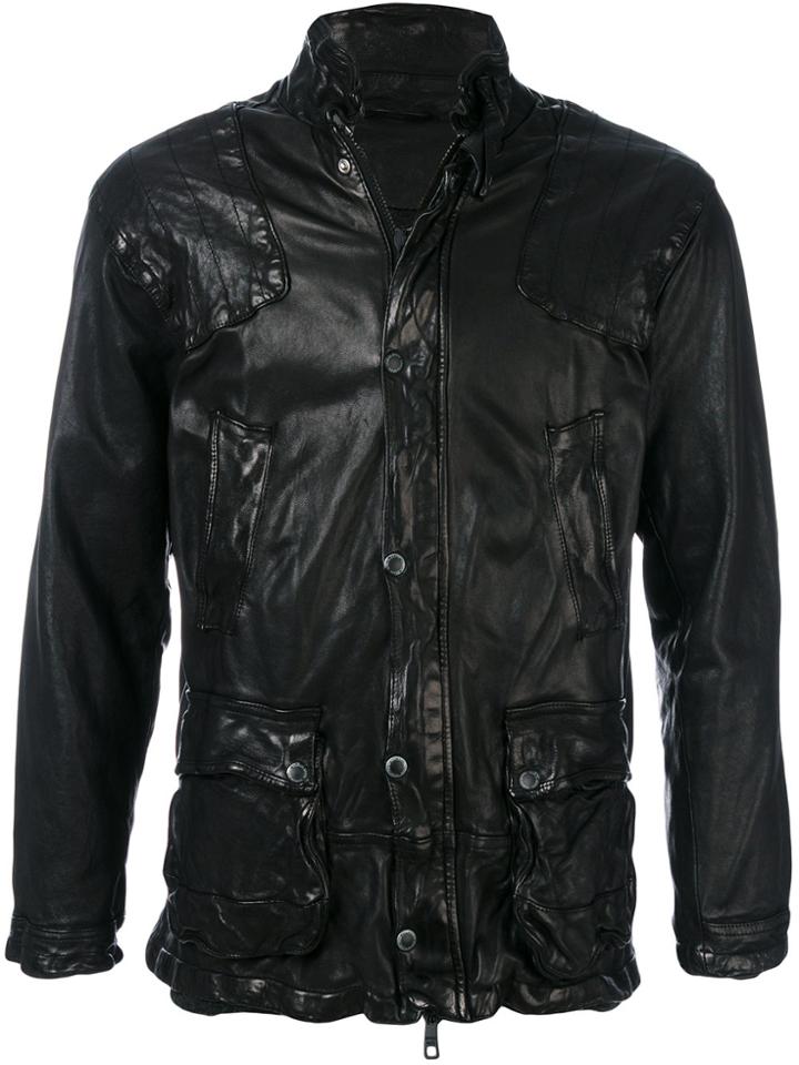 Giorgio Brato Scrunch Effect Jacket - Black