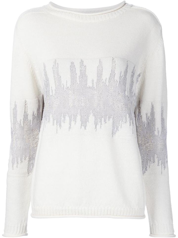 Maiyet Jacquard Knit Sweater, Women's, Size: Medium, Nude/neutrals, Paper/viscose/cashmere/wool