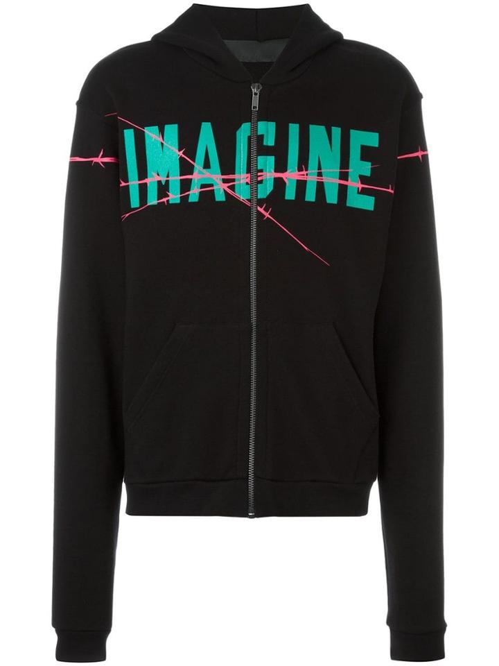 Haider Ackermann 'imagine' Print Hoodie - Black
