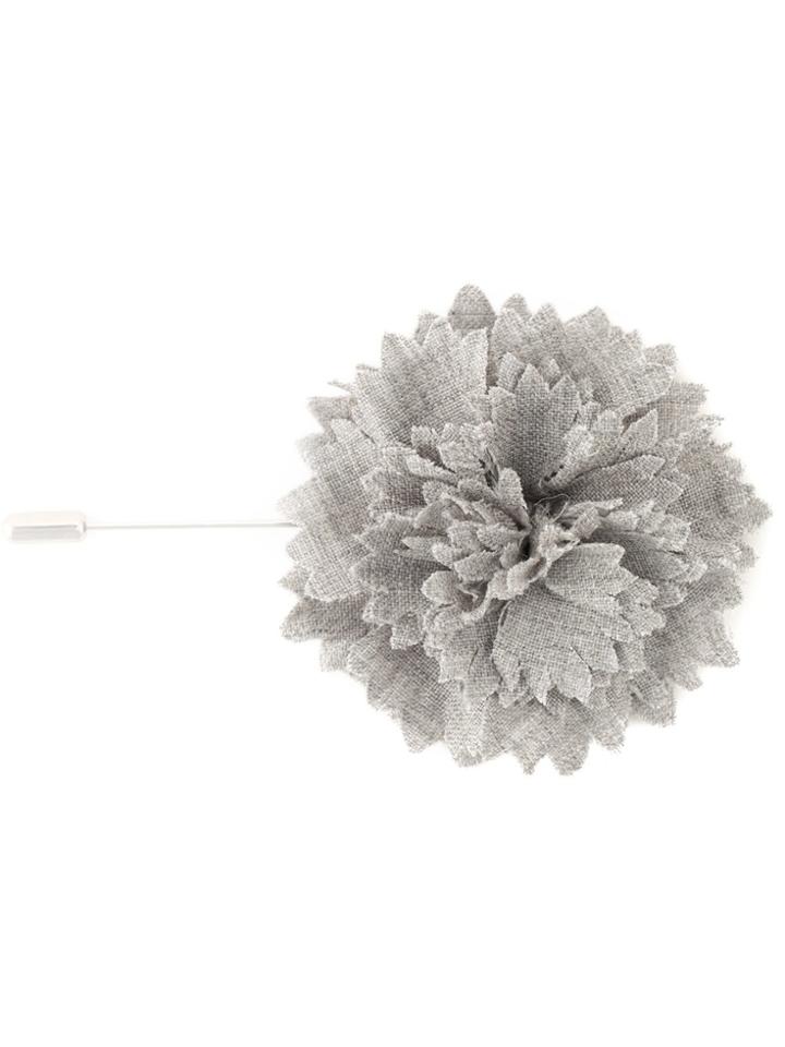 Lanvin Carnation Flower Tie Pin - Grey
