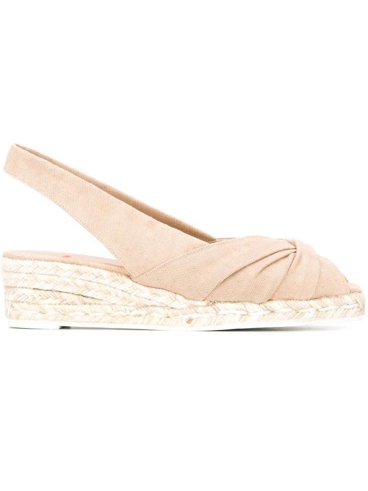 Castañer Dayana Wedge Espadrilles, Women's, Size: 37, Nude/neutrals, Canvas/rubber