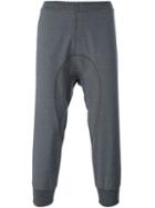 Neil Barrett Gathered Ankle Track Pants, Men's, Size: 46, Grey, Cotton/polyester/spandex/elastane/virgin Wool