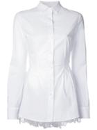 Ruffled Back Shirt - Women - Cotton/spandex/elastane - 44, White, Cotton/spandex/elastane, Antonio Berardi