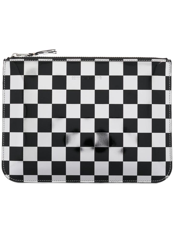 Comme Des Garçons Wallet Check Clutch - Metallic