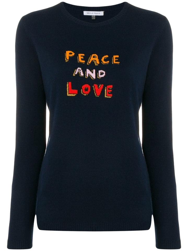 Bella Freud Peace And Love Jumper - Blue