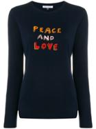 Bella Freud Peace And Love Jumper - Blue