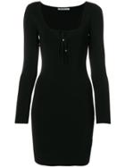 T By Alexander Wang Fitted Scoop Dress - Black