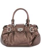 Salvatore Ferragamo Vintage Gancini Metallic Handbag