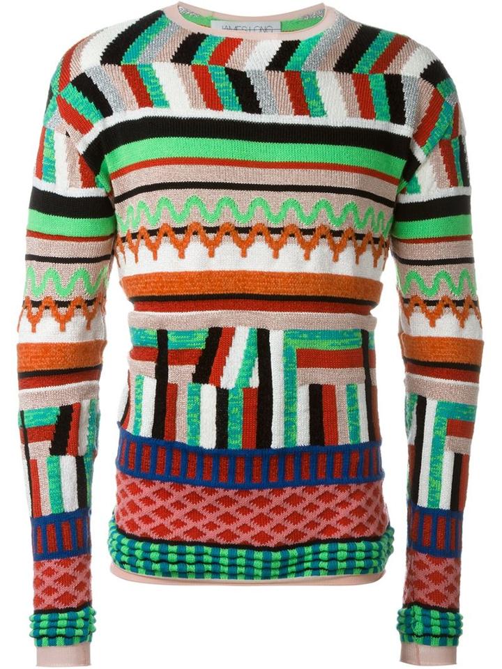 James Long Zig-zag Knit Sweater