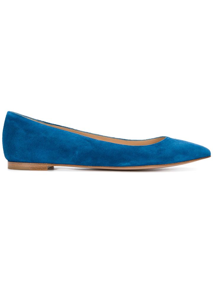 Gianvito Rossi Classic Ballerina Flats - Blue