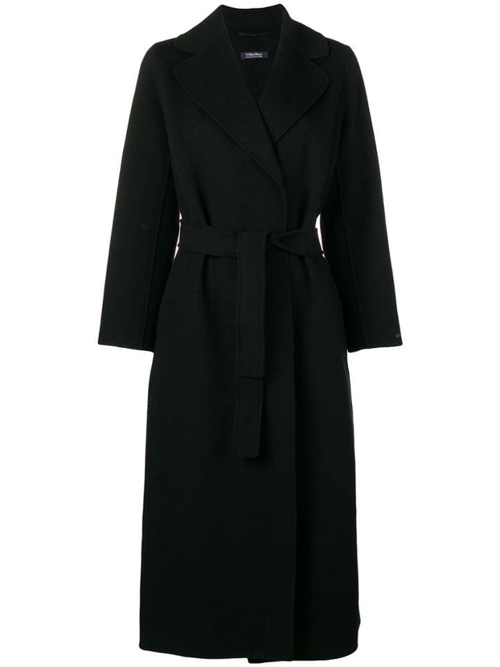 's Max Mara Belted Coat - Black