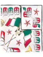 Dolce & Gabbana - Italian Flag Print Neck Scarf - Women - Silk - One Size, Nude/neutrals, Silk