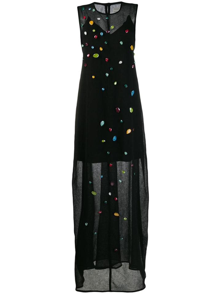 Maison Rabih Kayrouz Stone Embellished Maxi Dress - Black