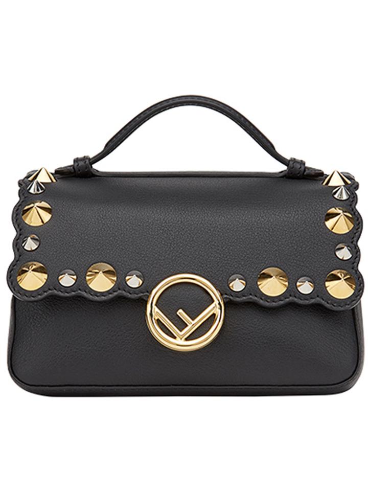 Fendi Double Baquette Crossbody Bag - Black