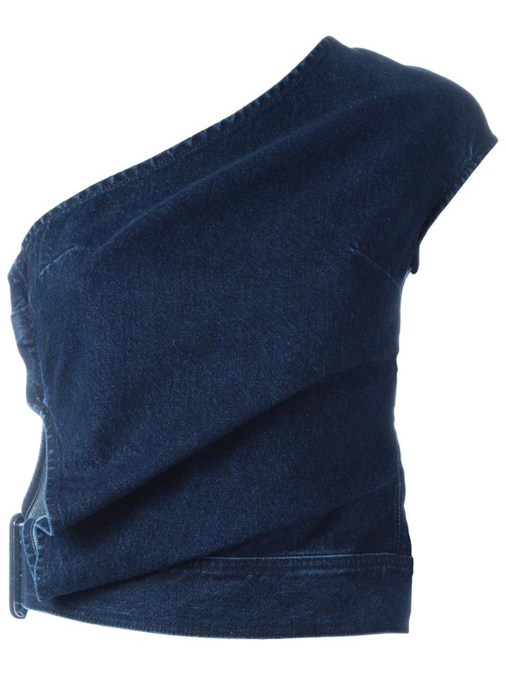 Marques'almeida Single Shoulder Asymmetric Top - Blue