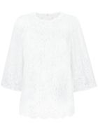 Dolce & Gabbana Lace Top, Women's, Size: 42, White, Cotton/viscose/polyamide/polyamide