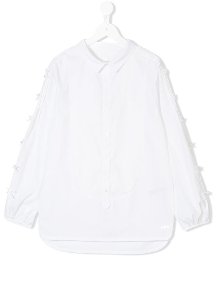 Burberry Kids Bow Detailing Shirt - White