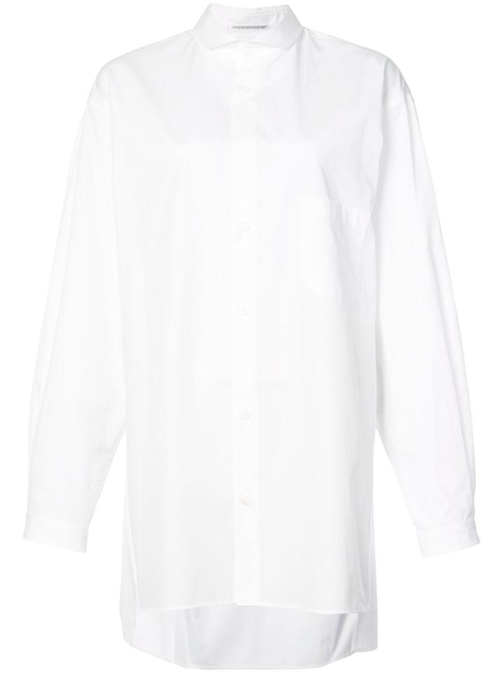 Yohji Yamamoto Oversized Longline Shirt - White