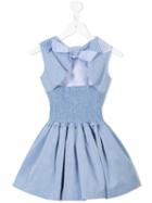 Valmax Kids - Lace Collar Pleated Dress - Kids - Cotton - 5 Yrs, Blue